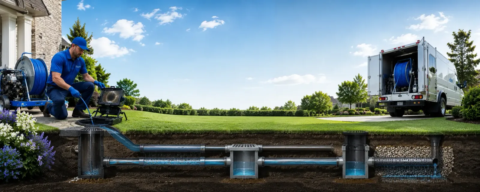 Outdoor drain cleaning information for East Andover, NH